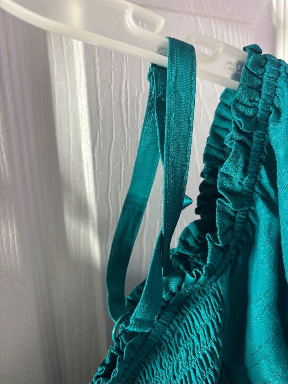Torrid Teal Smocked Peasant Blouse - Teal - Picture 5 of 8